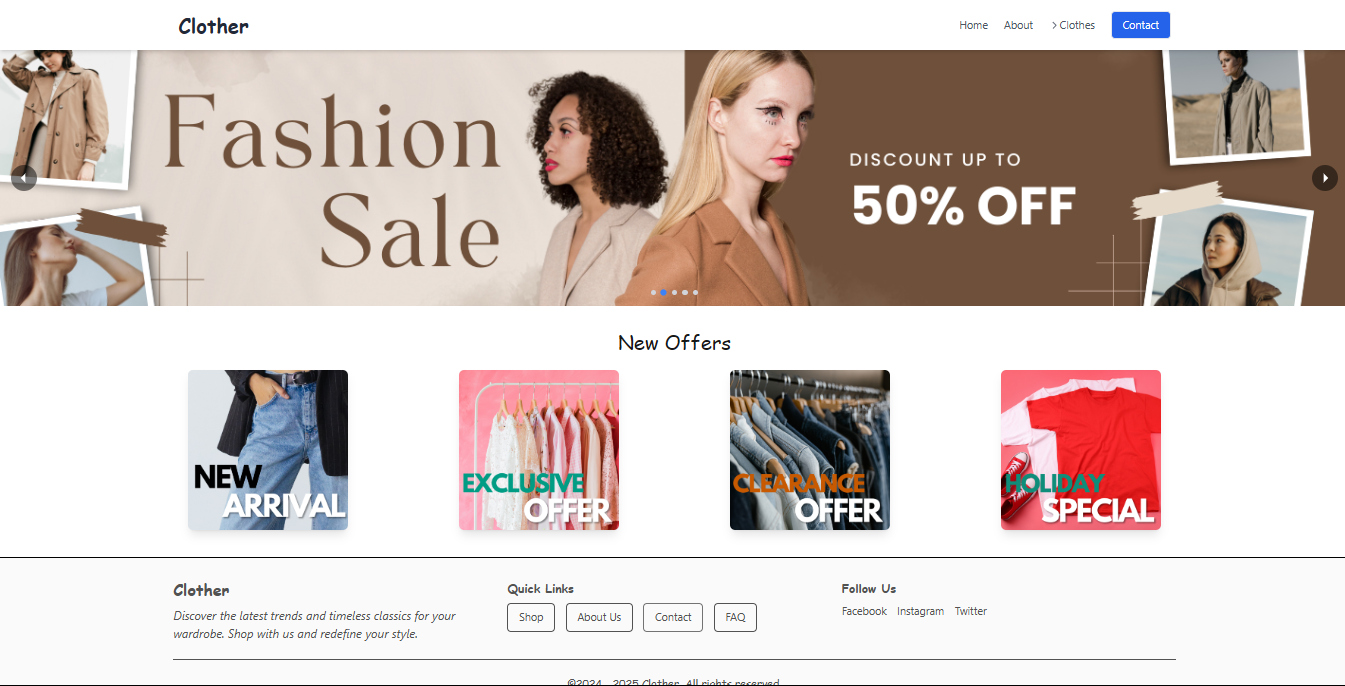 Project: Clothes Selling Site